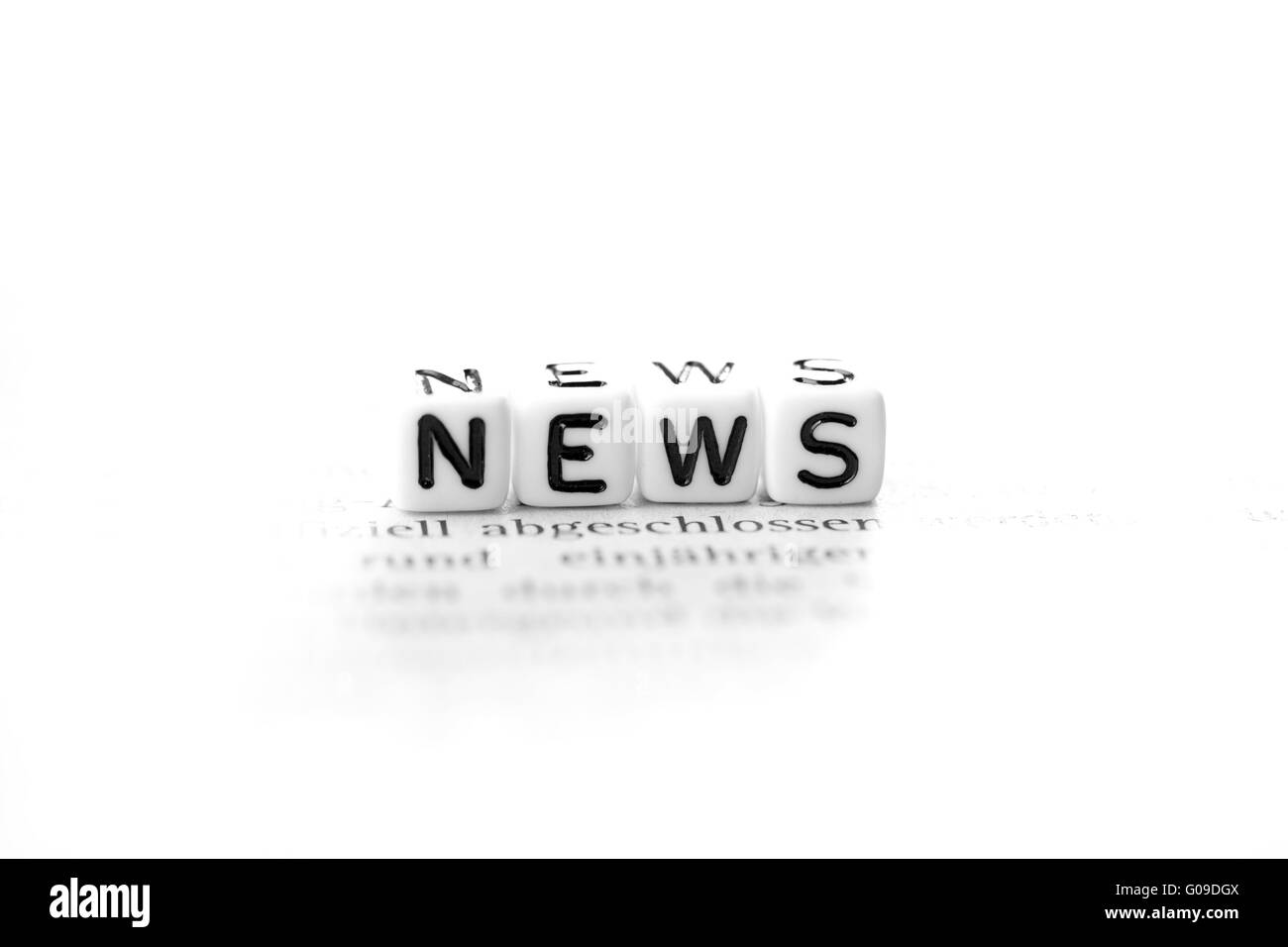 Education News, Newspaper with white background Stock Photo