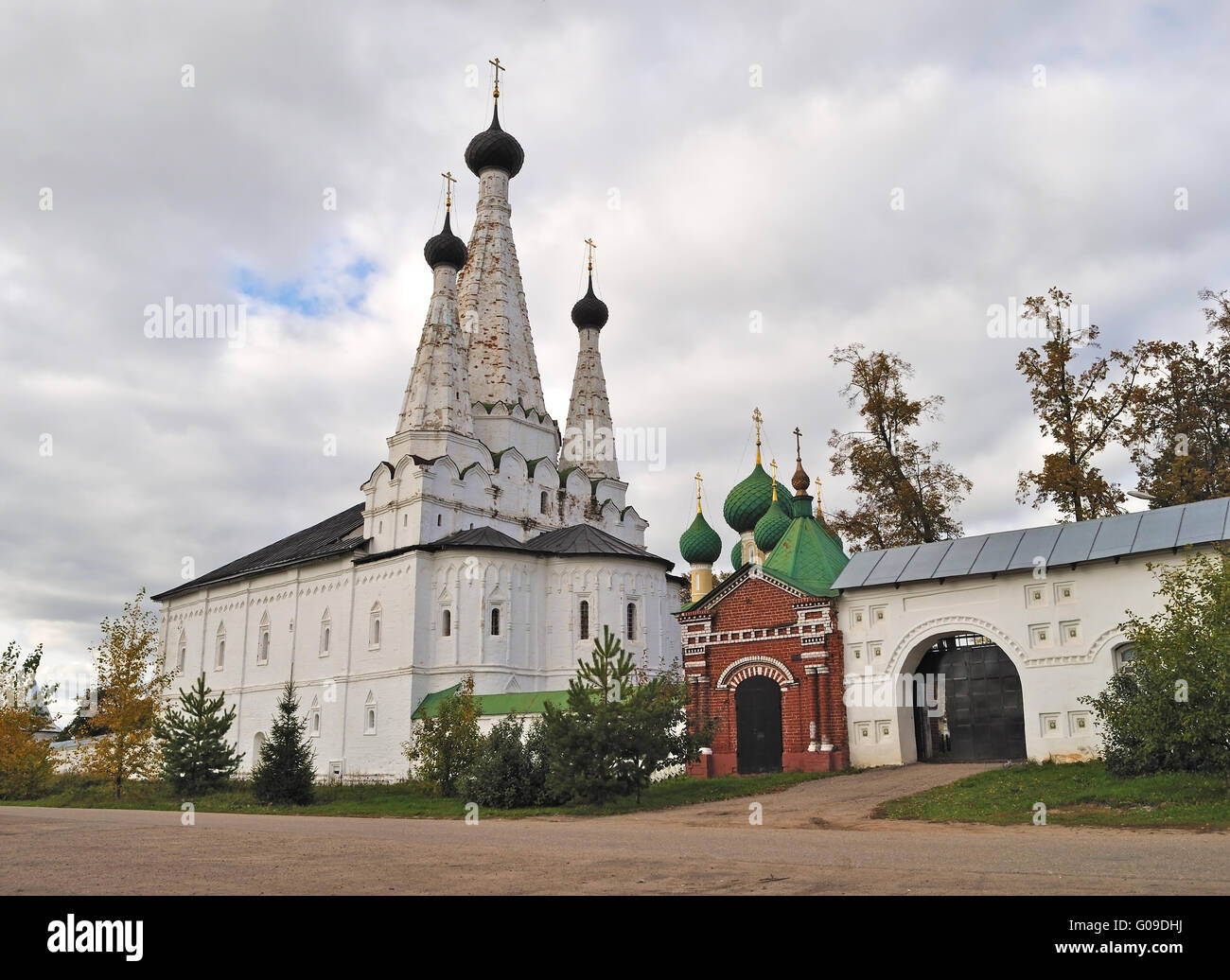 Ancient female Alexius monastery in Uglich, Russia Stock Photo