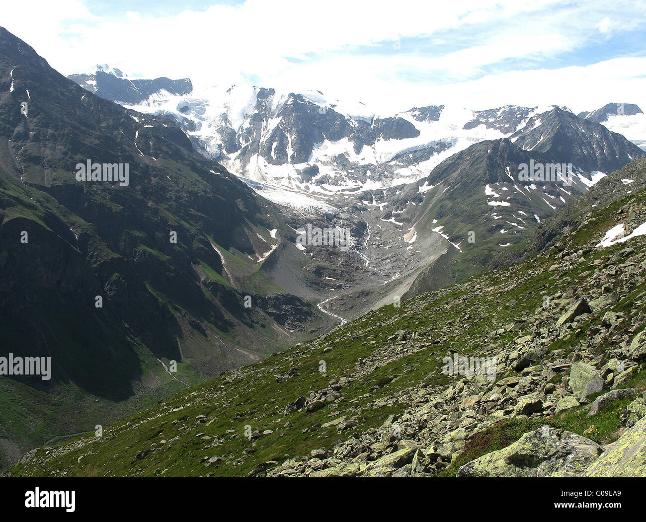 Taschach Glacier Stock Photo