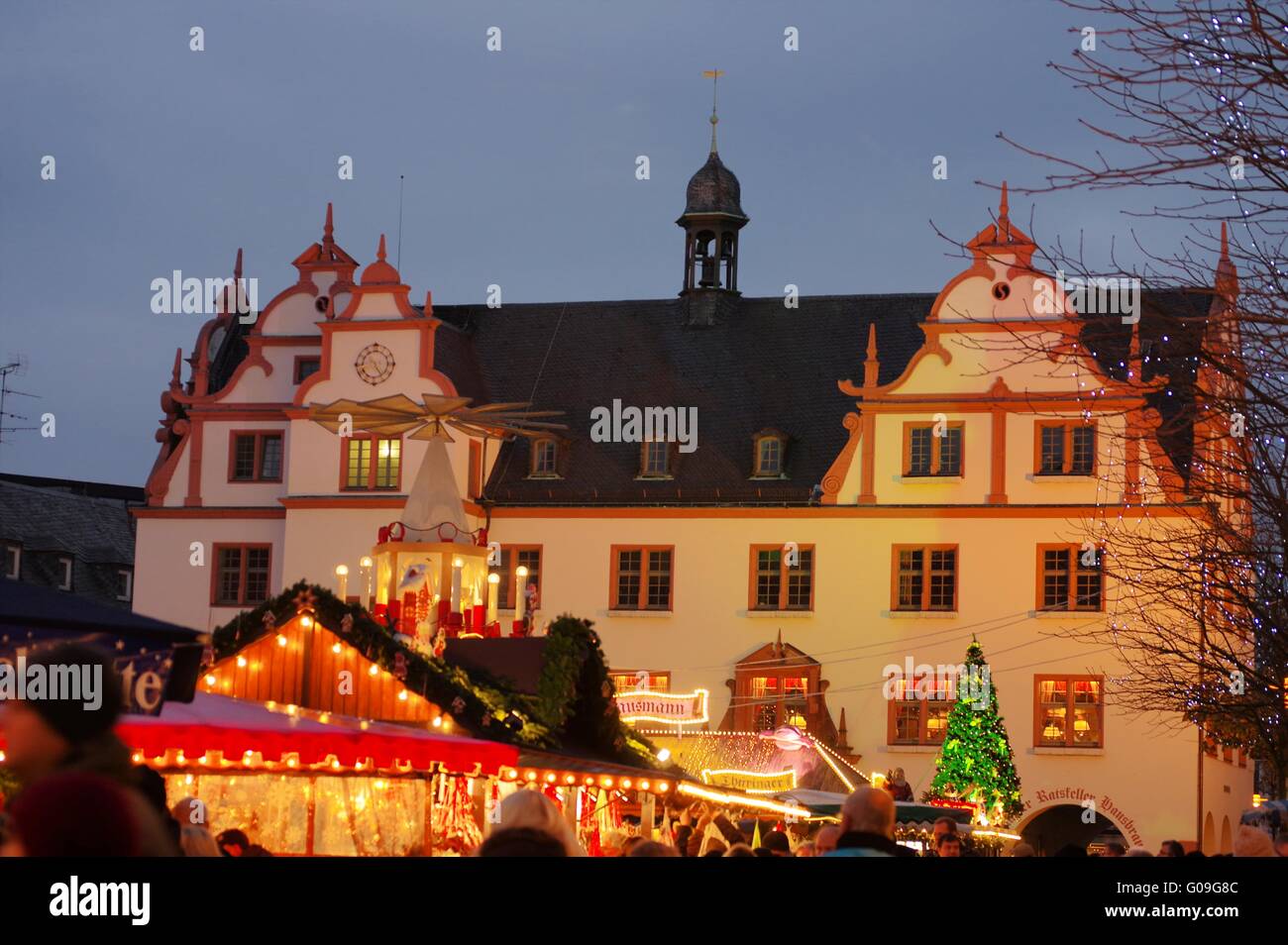 Darmstadt christmas market Stock Photo