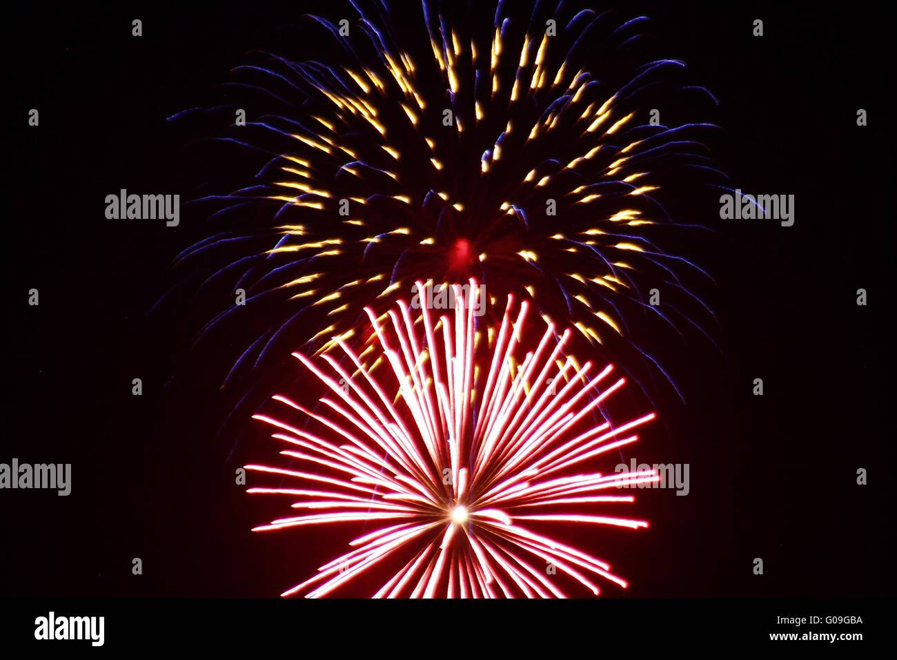 fire works,  fire in the sky Stock Photo