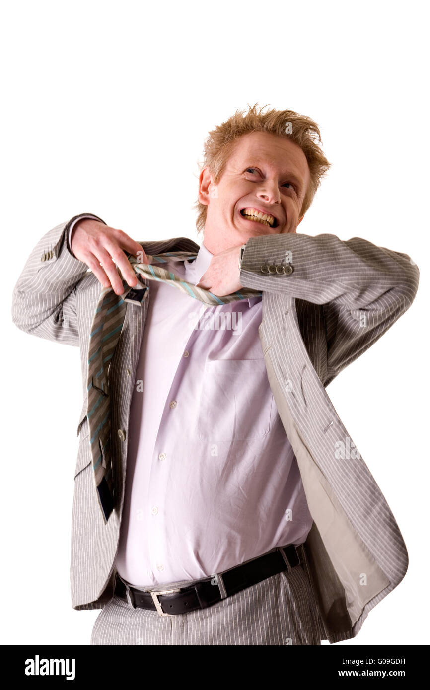 Liberated middleaged business man Stock Photo