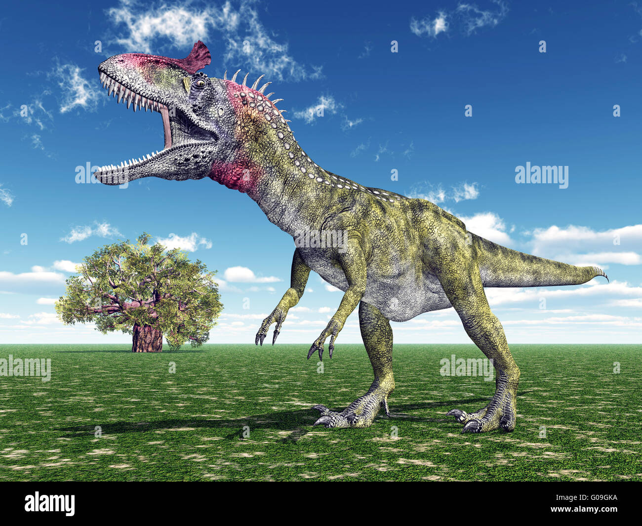 Dinosaur Cryolophosaurus Stock Photo