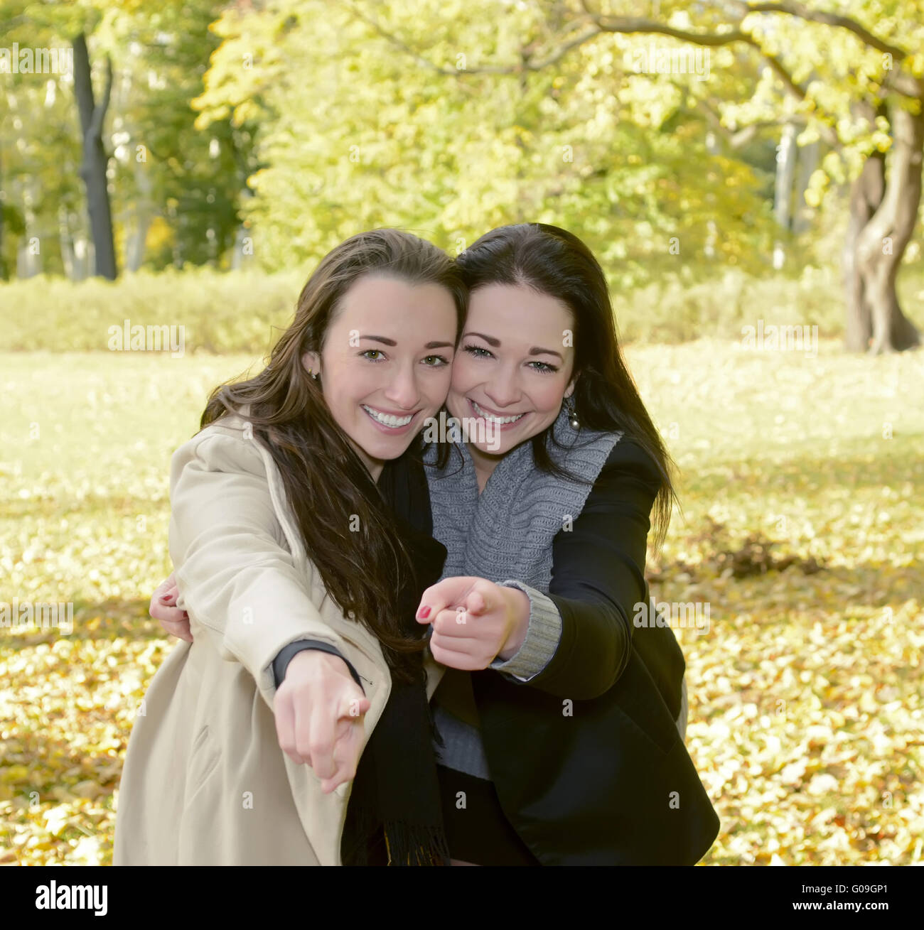 happy sisters Stock Photo