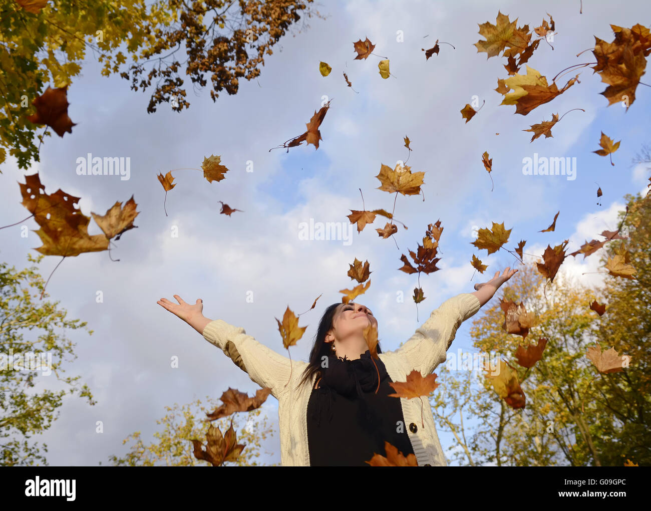 Woman expressing joy hi-res stock photography and images - Alamy