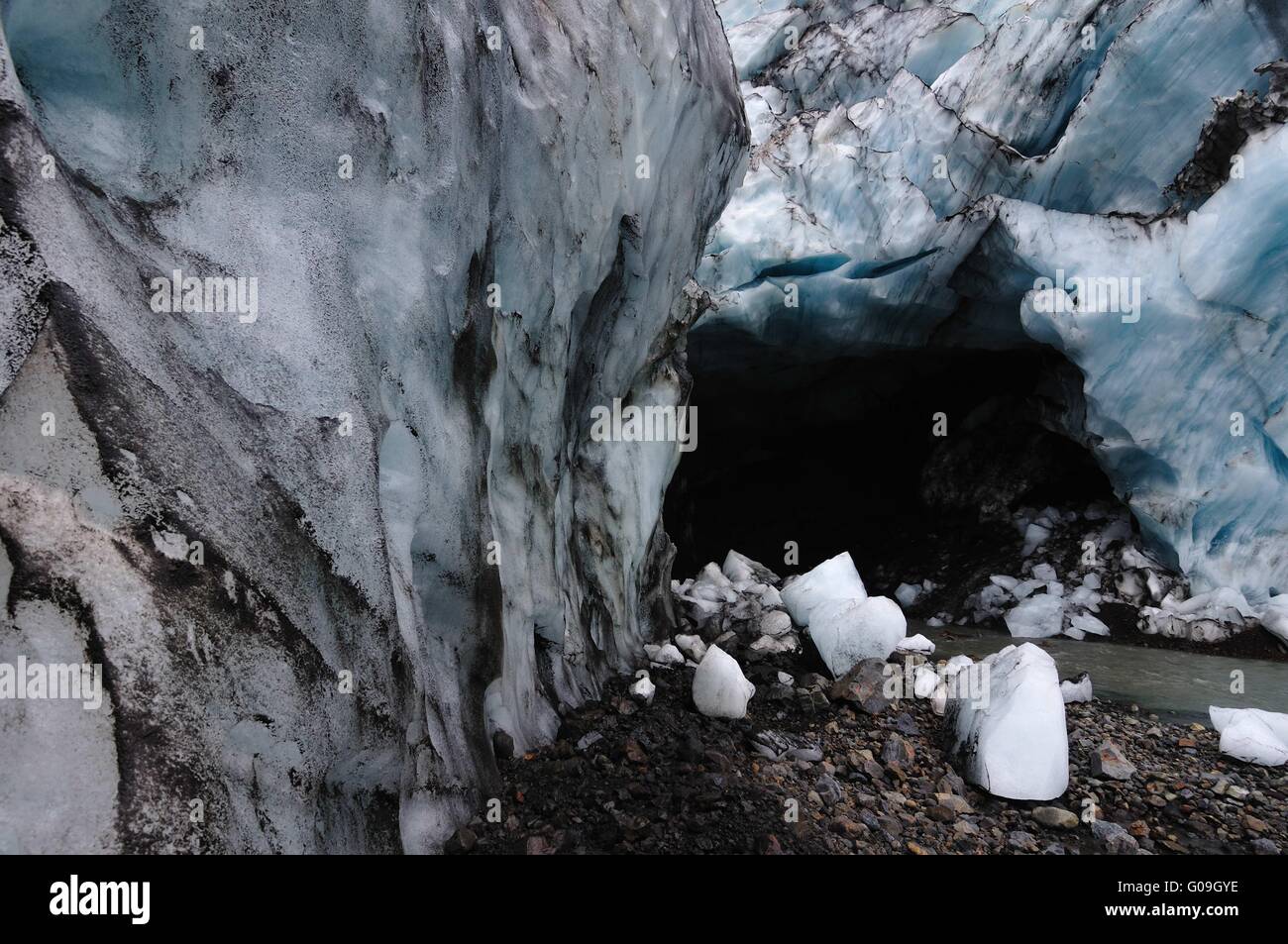 Glacier cave at Kverkfjoll, Iceland Stock Photo