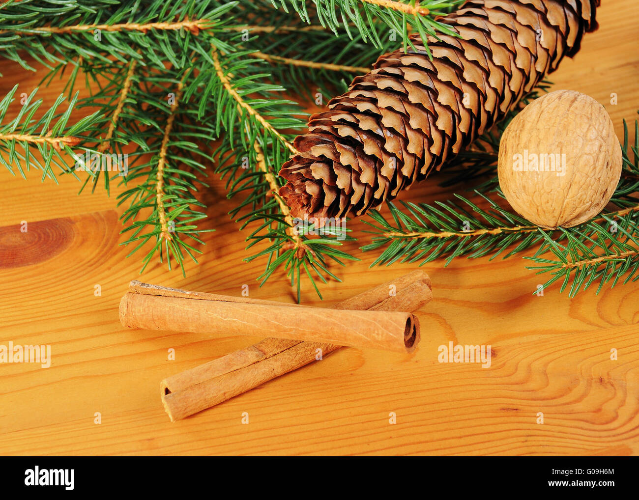 advent season decoration with fir tree branch Stock Photo Alamy