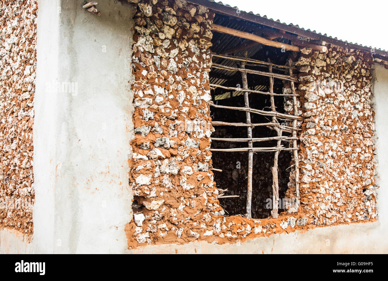 Building house in Africa Stock Photo Alamy