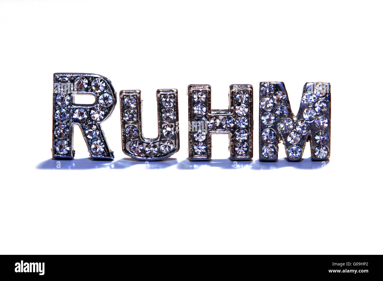Word RUHM isolated on white background Stock Photo