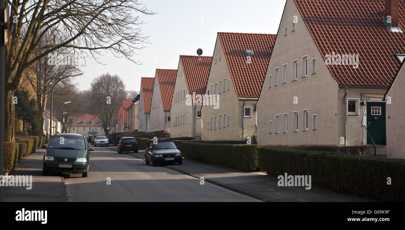Housing development Prince Hardenberg, Dortmund. Stock Photo
