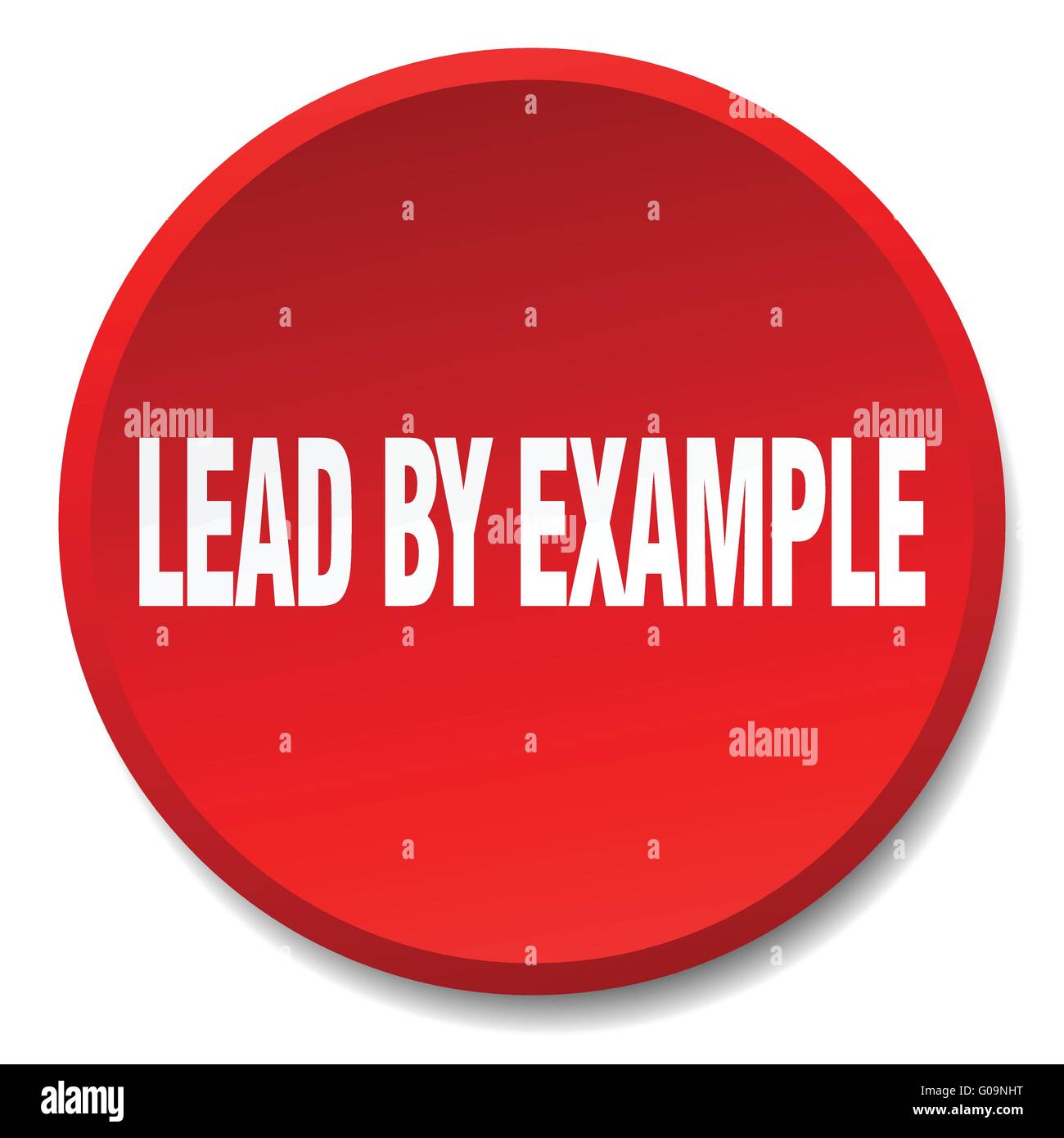 lead by example red round flat isolated push button Stock Vector Image ...