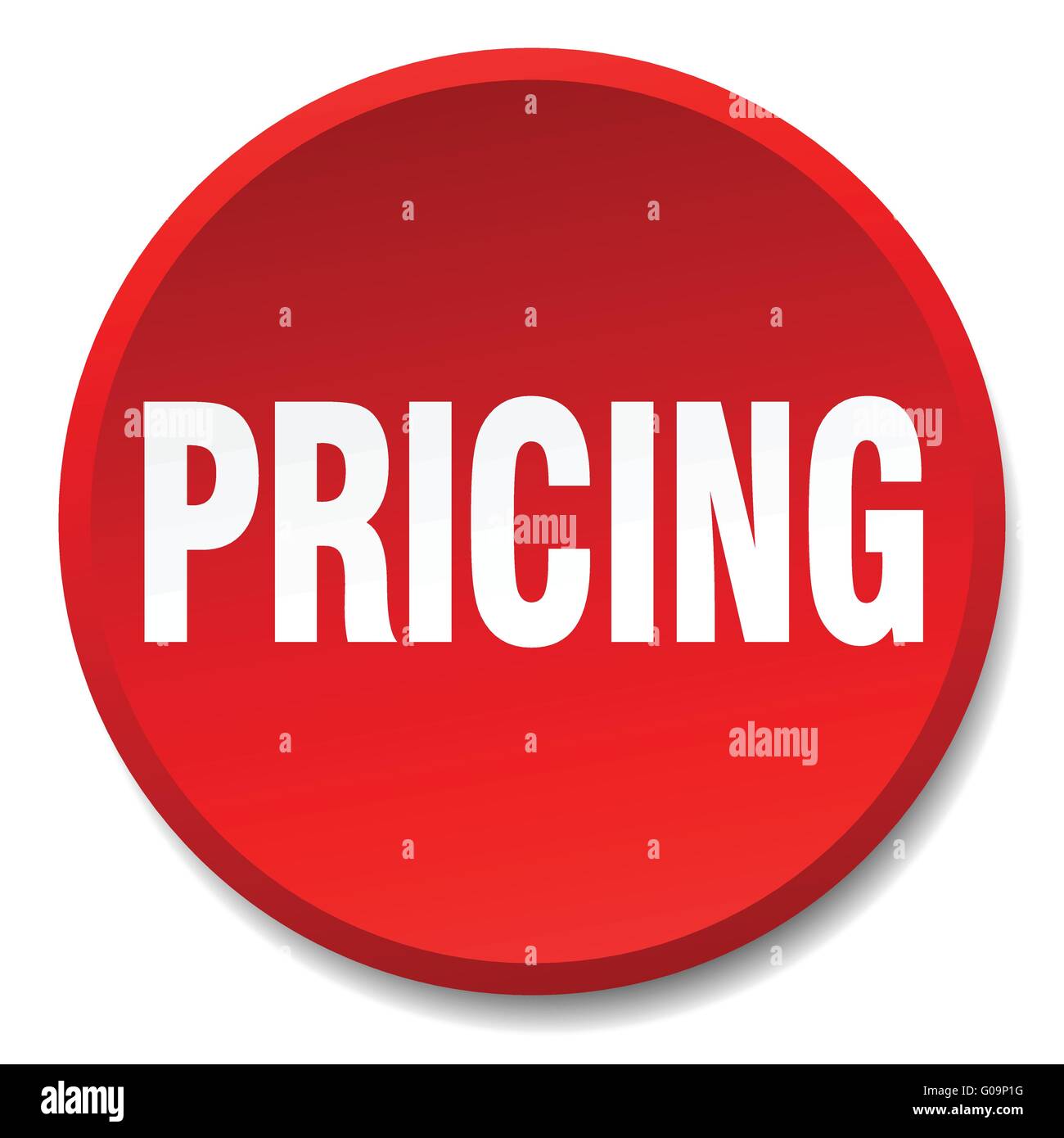 Price Button Design pricing red round flat isolated push button Stock Vector Image & Art ...
