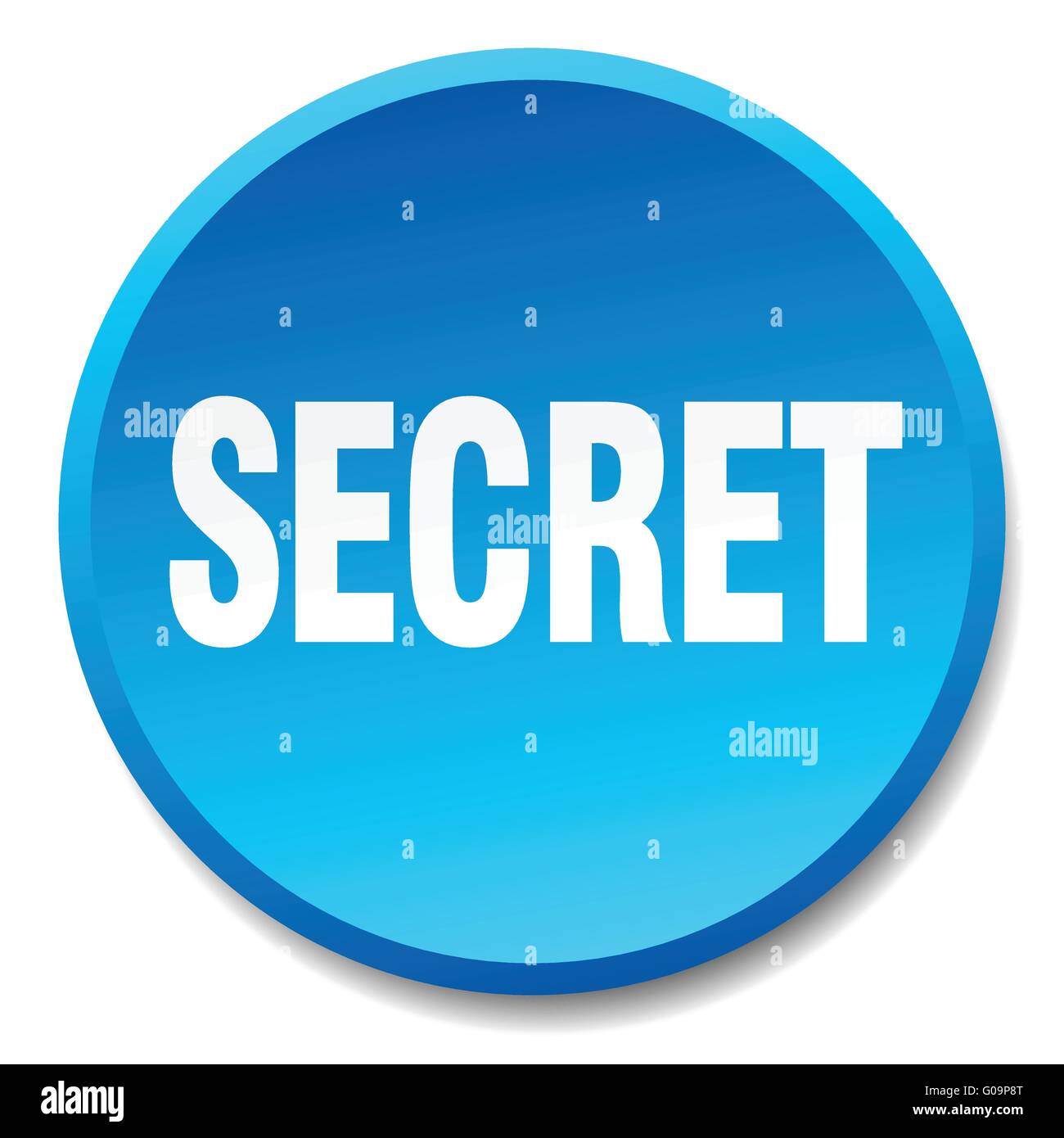 secret blue round flat isolated push button Stock Vector Image & Art ...