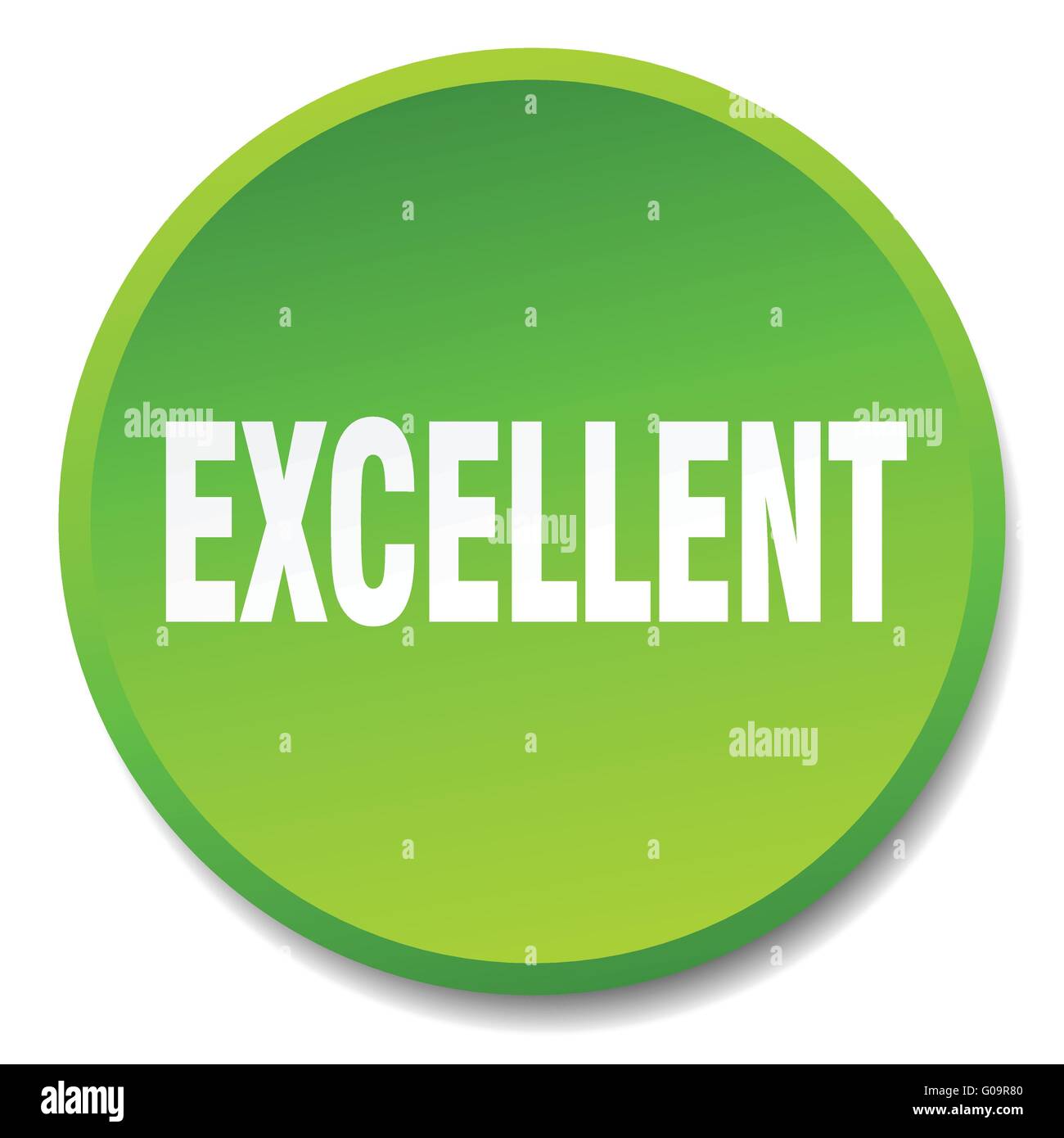 excellent green round flat isolated push button Stock Vector Image ...