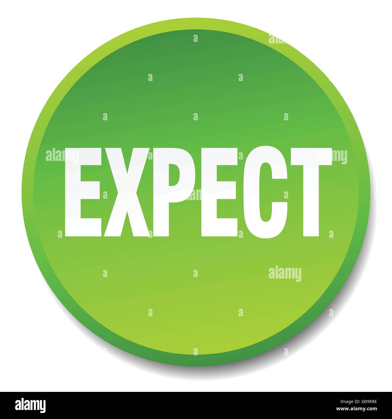 expect green round flat isolated push button Stock Vector Image & Art ...