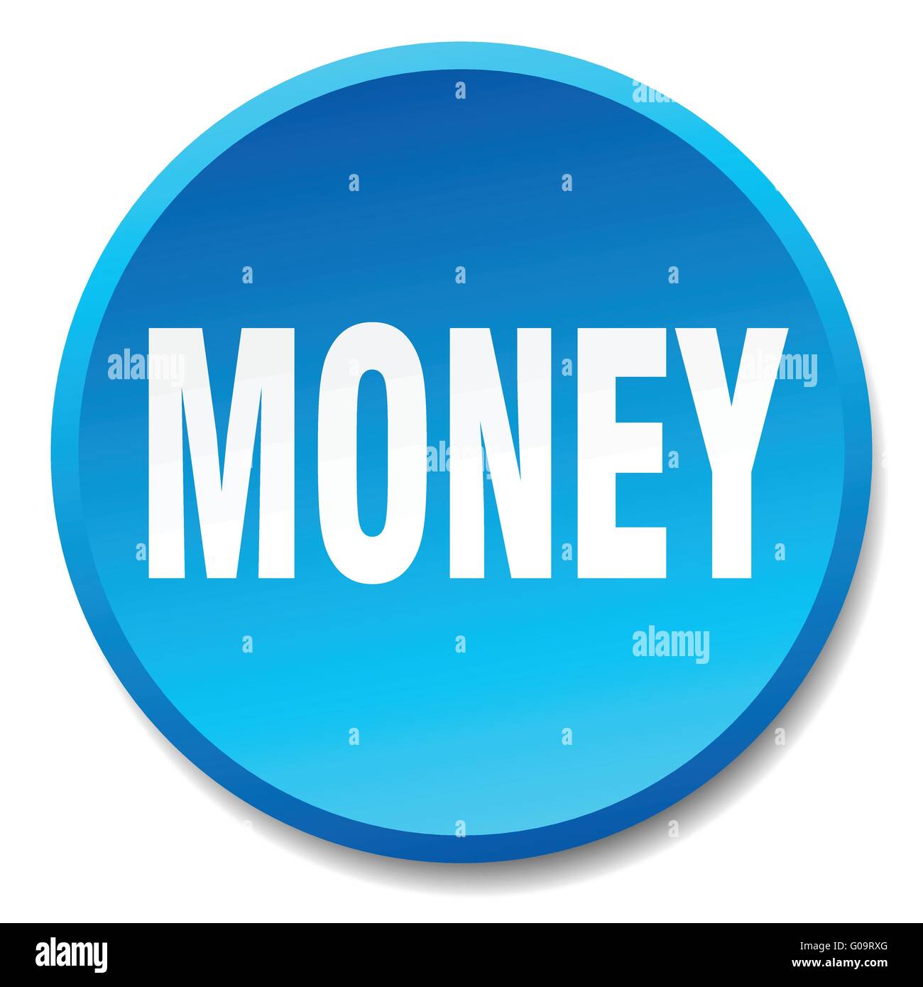 Monay Button money blue round flat isolated push button Stock Vector Image & Art - Alamy