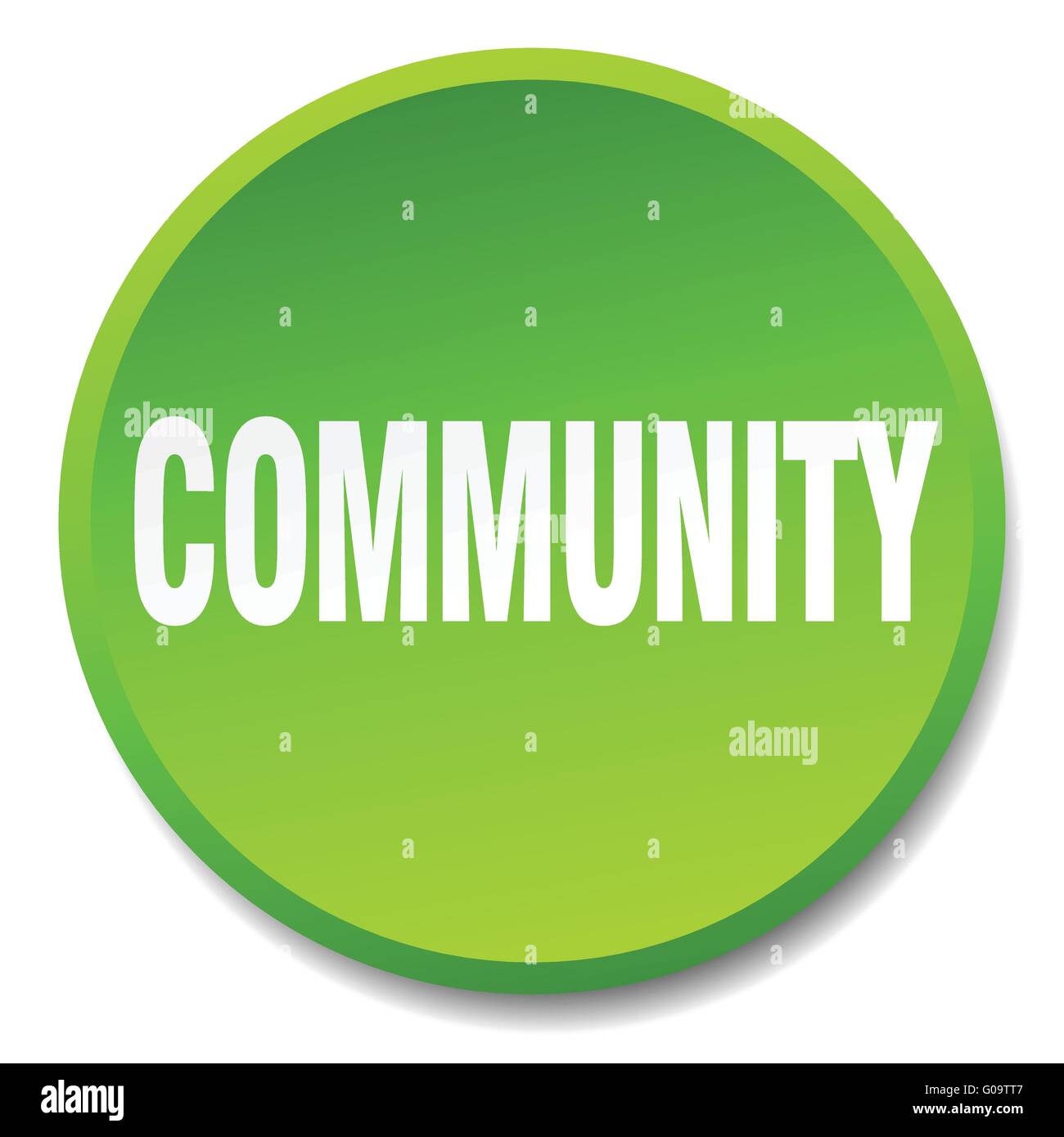 community green round flat isolated push button Stock Vector Image ...