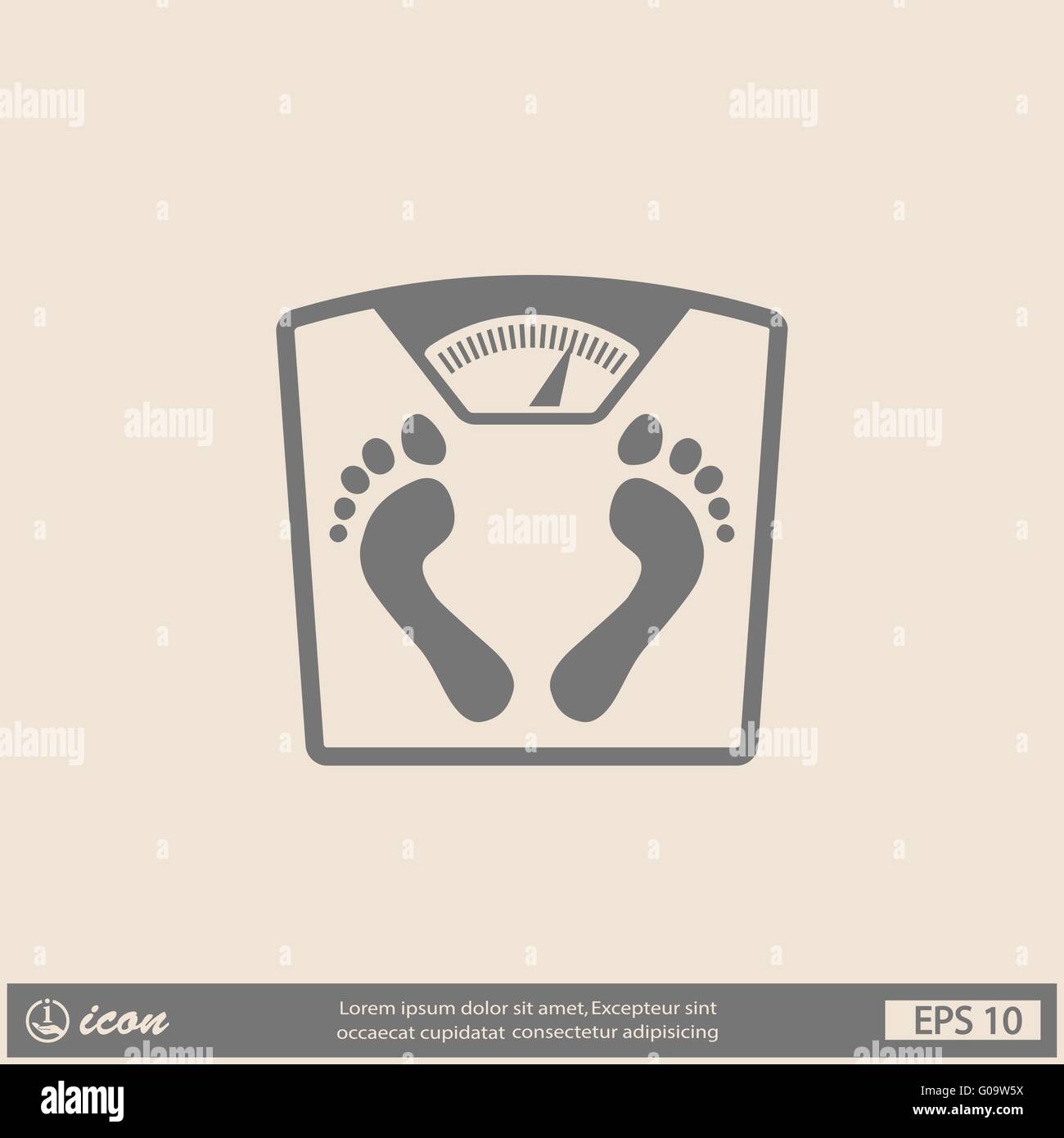 Pictograph of bathroom scale with footprints Stock Vector Image & Art ...