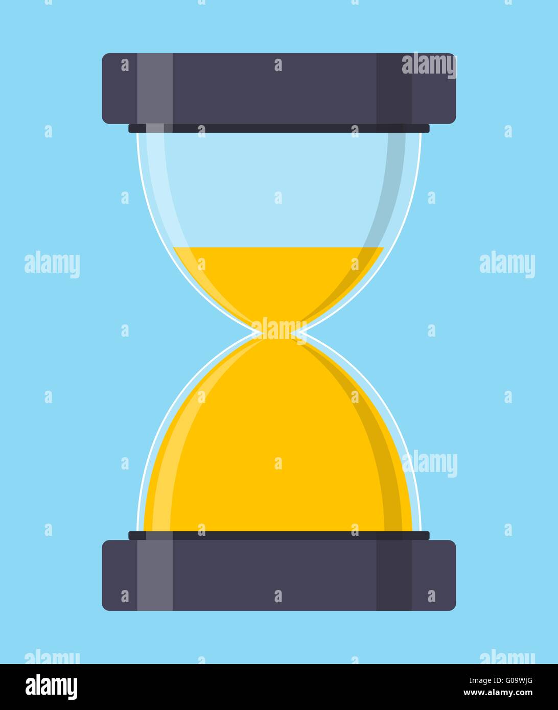 Hourglass, Sandglass Icon in Flat Style. Vector Illustration Stock ...