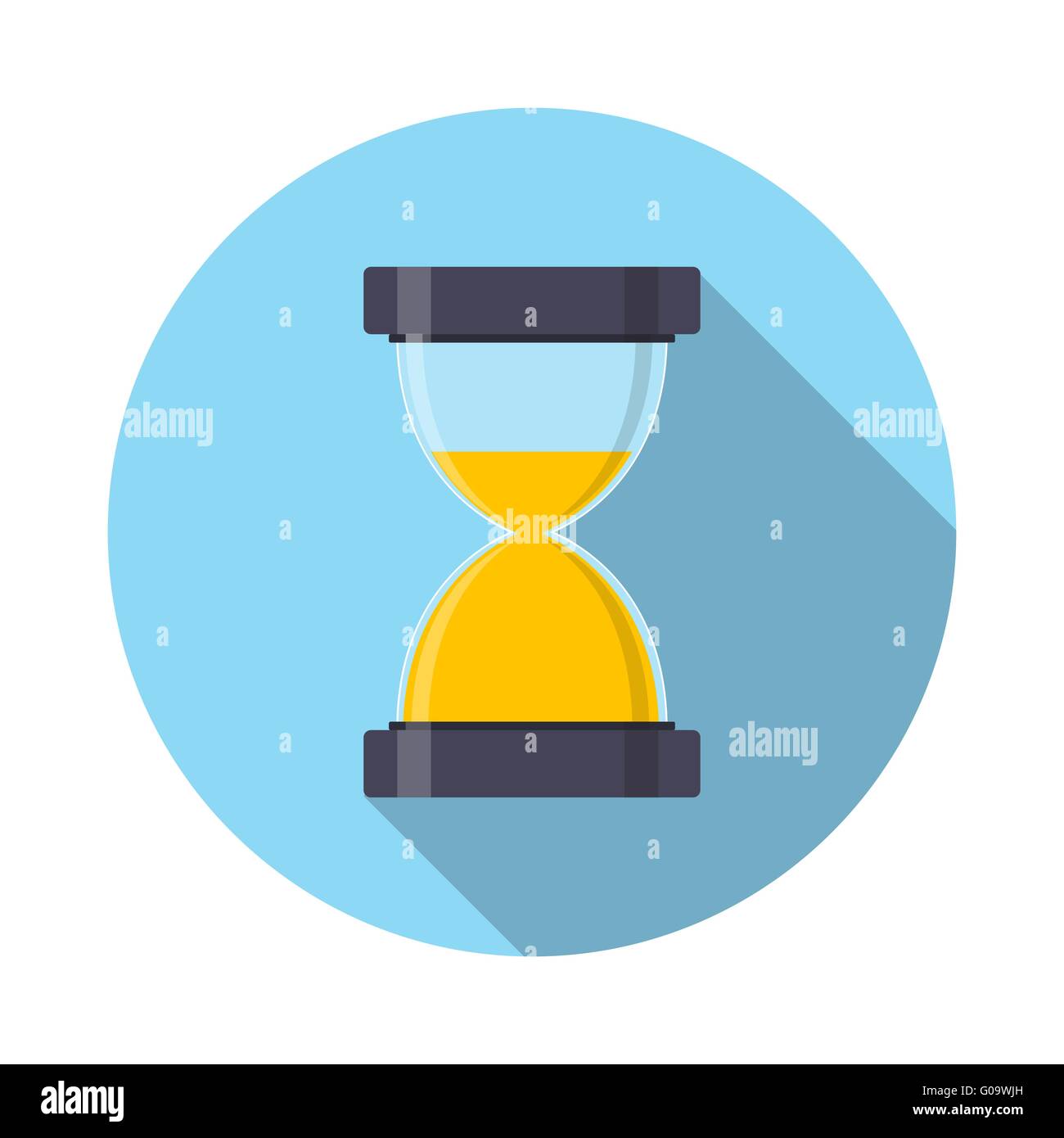 Hourglass, Sandglass Icon in Flat Style. Vector Illustration Stock ...