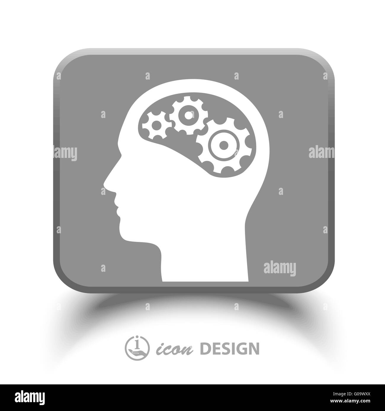 gear in head icon Stock Vector Image & Art - Alamy