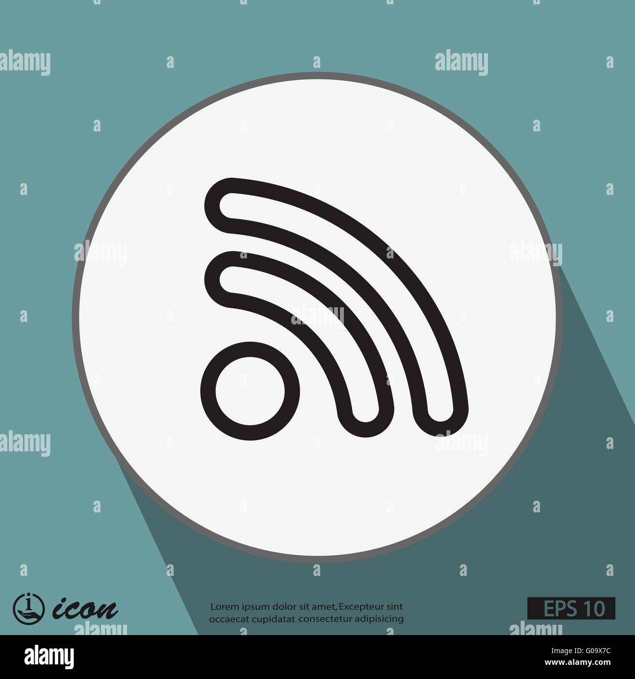 Icon rss vector concept illustration Stock Vector Images - Alamy