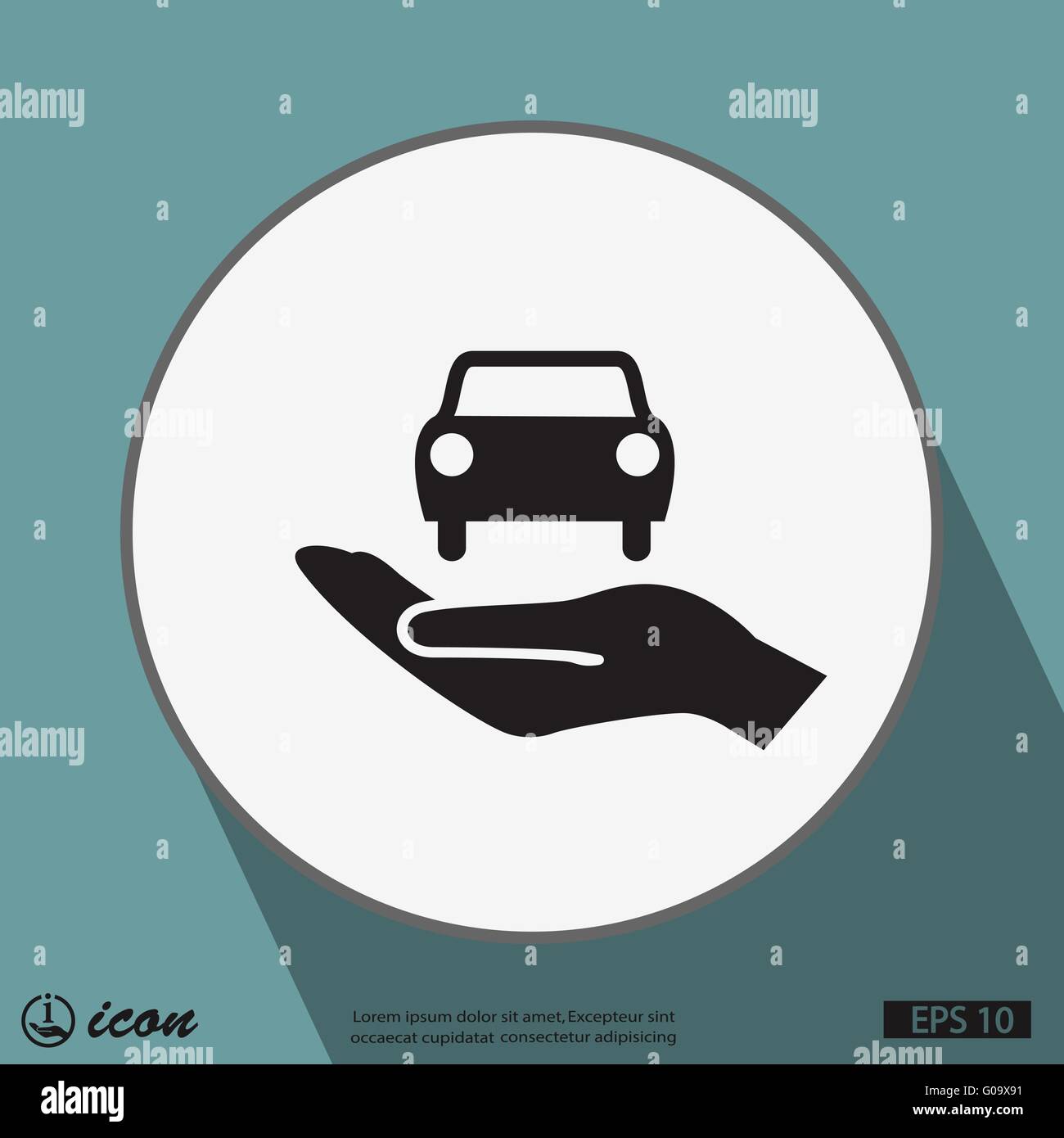 car in hand icon Stock Vector Image & Art - Alamy