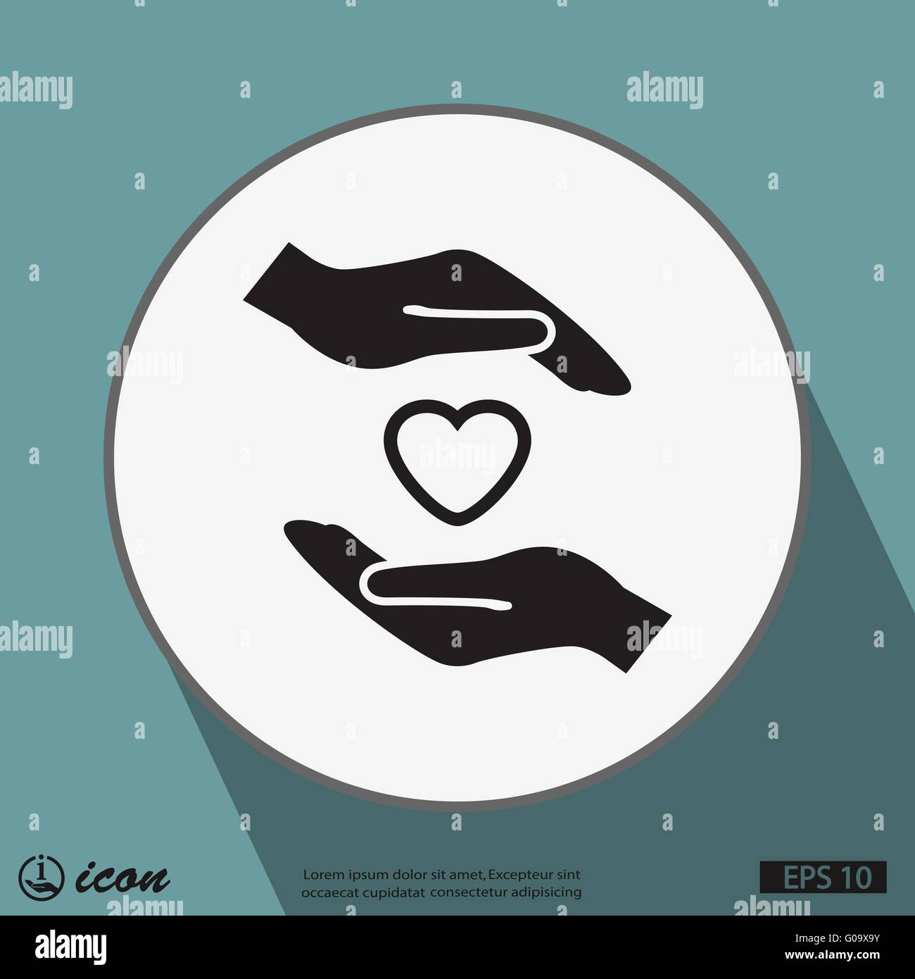 heart in hand icon Stock Vector Image & Art - Alamy