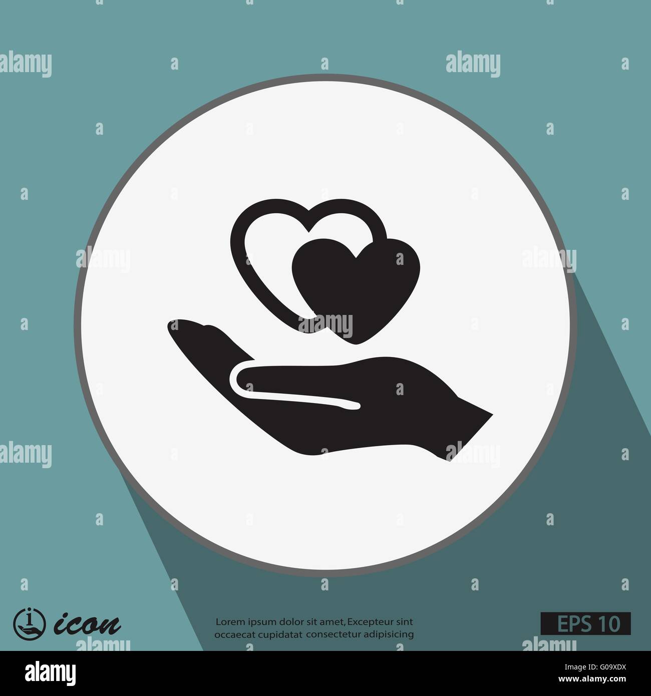 heart in hand icon Stock Vector Image & Art - Alamy