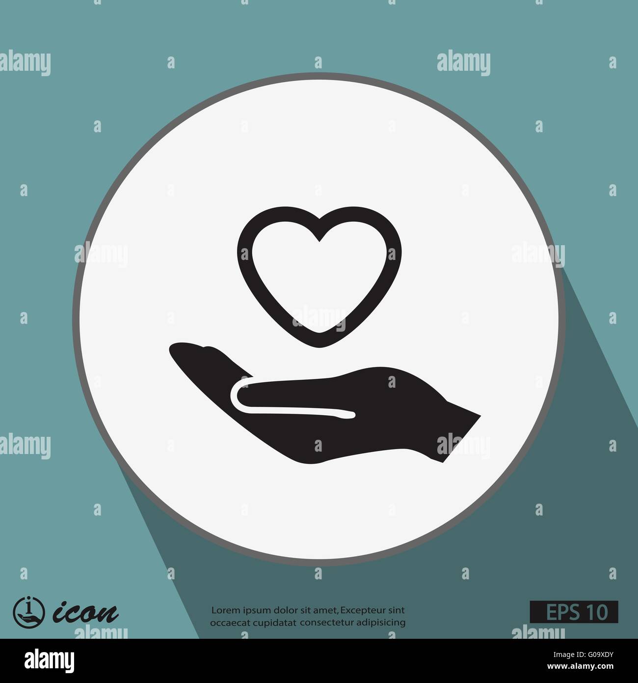 heart in hand icon Stock Vector Image & Art - Alamy