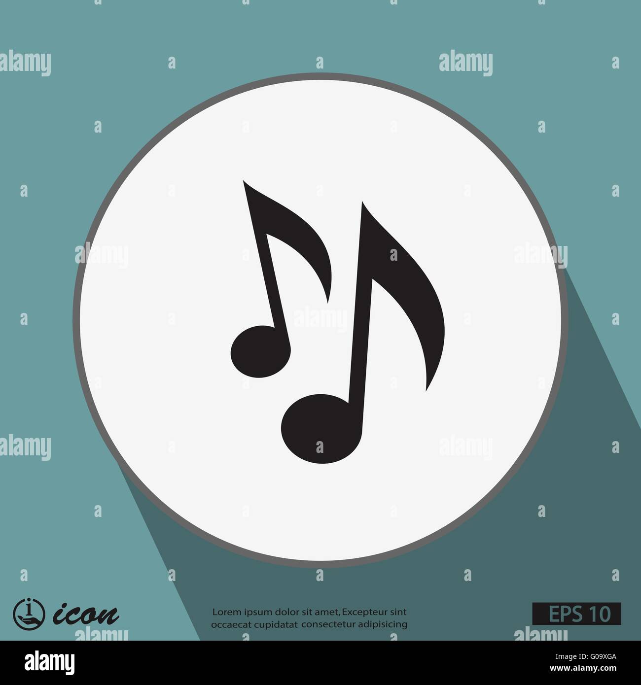 music note icon Stock Vector Image & Art - Alamy