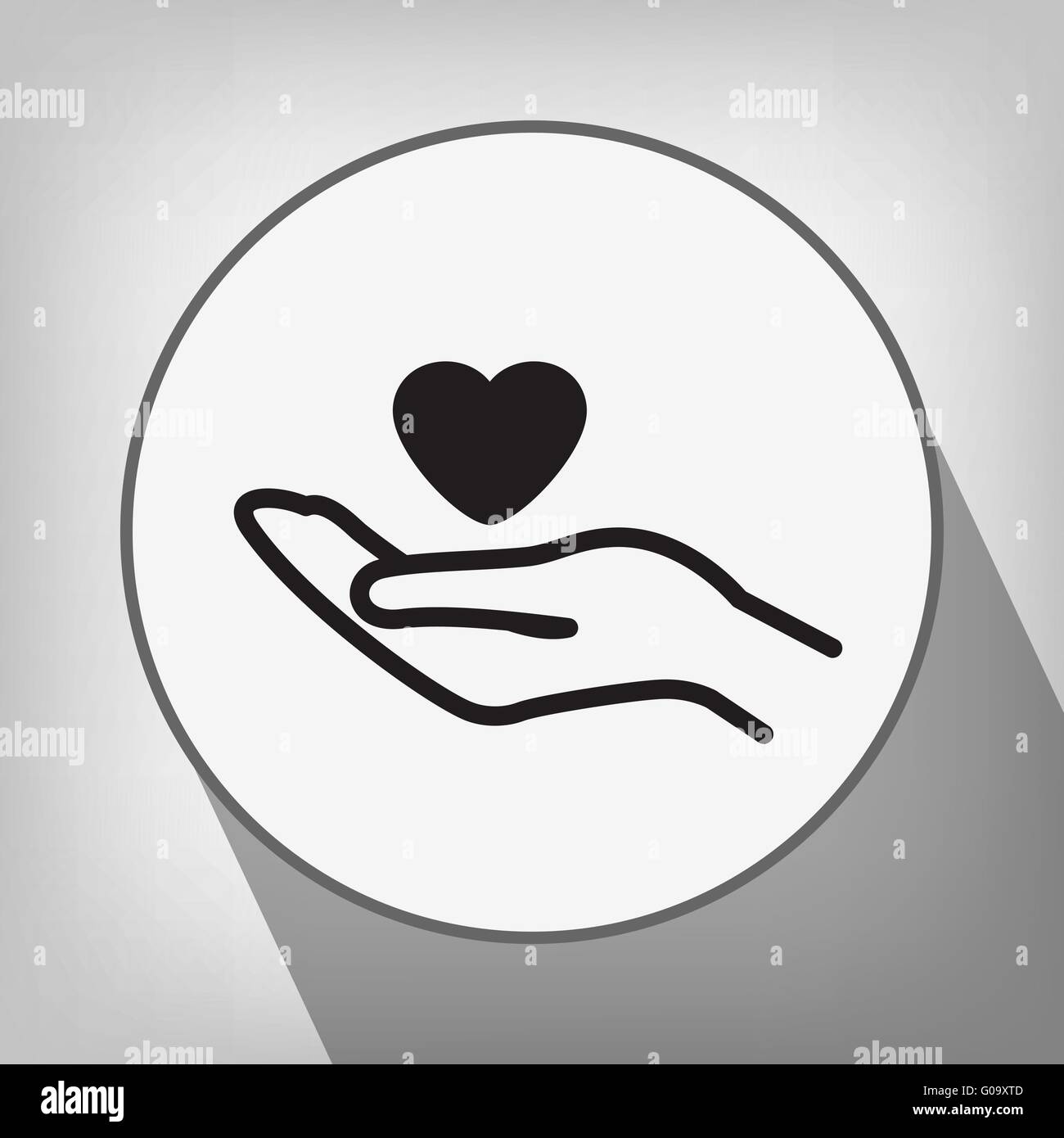 heart in hand icon Stock Vector Image & Art - Alamy