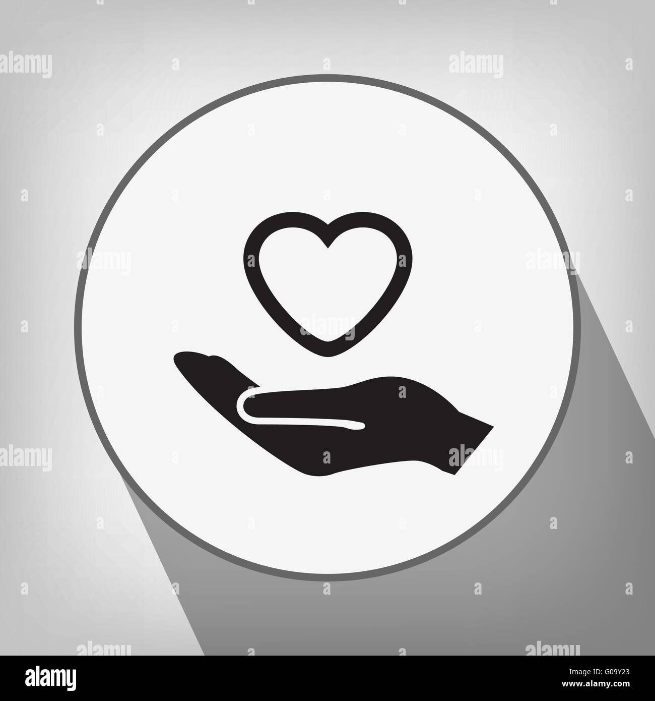 heart in hand icon Stock Vector Image & Art - Alamy