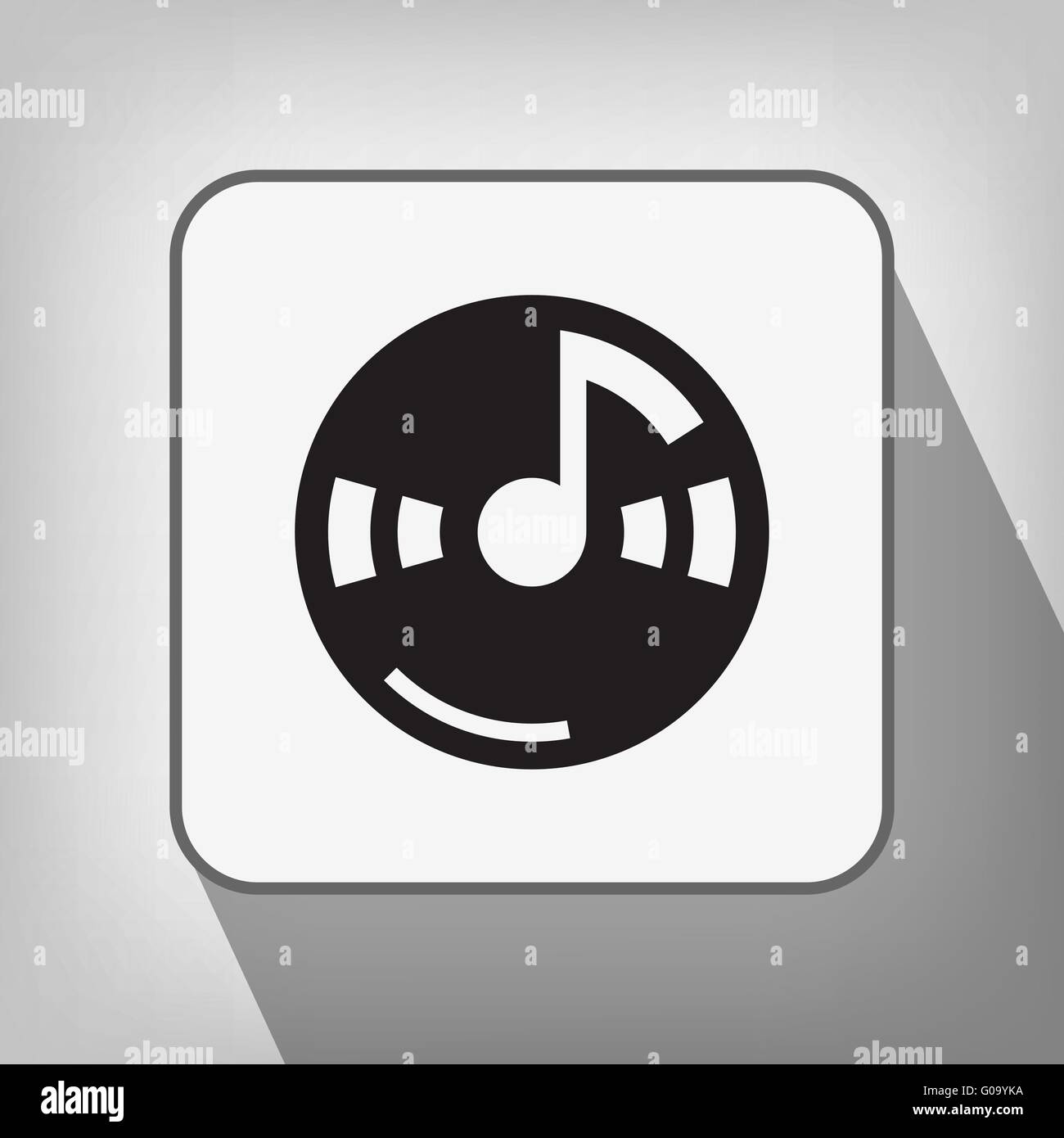 music note on cd icon Stock Vector Image & Art - Alamy