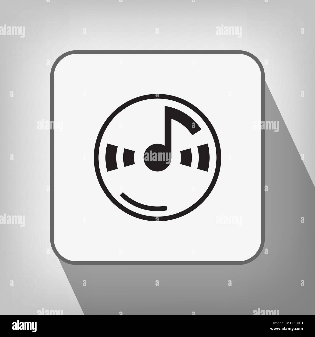 music note on cd icon Stock Vector Image & Art - Alamy