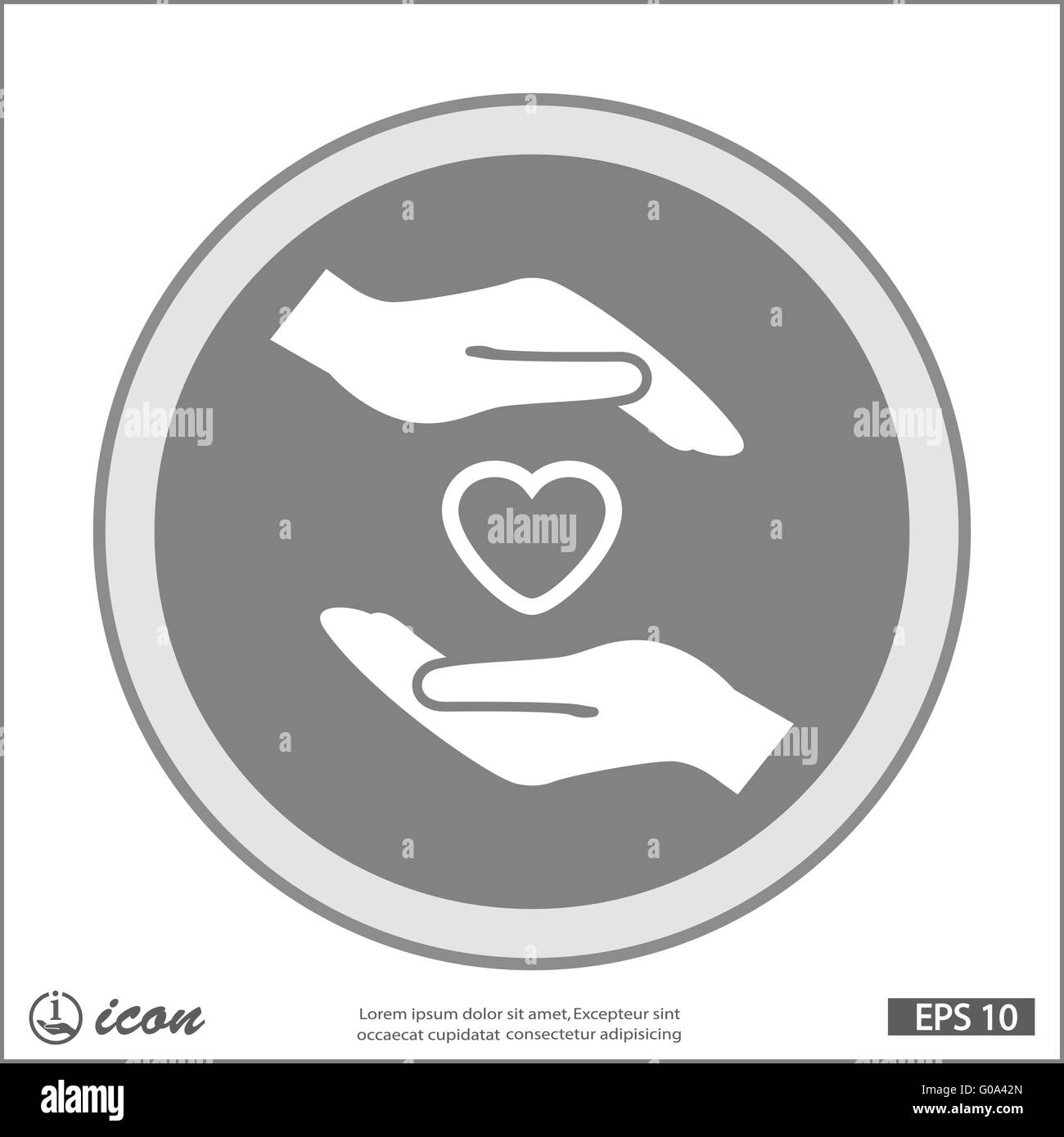 heart in hand icon Stock Vector Image & Art - Alamy