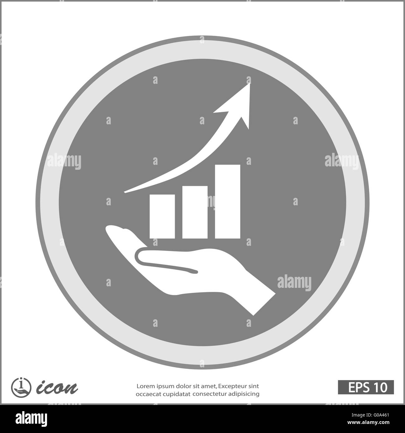 graph in hand icon Stock Vector Image & Art - Alamy