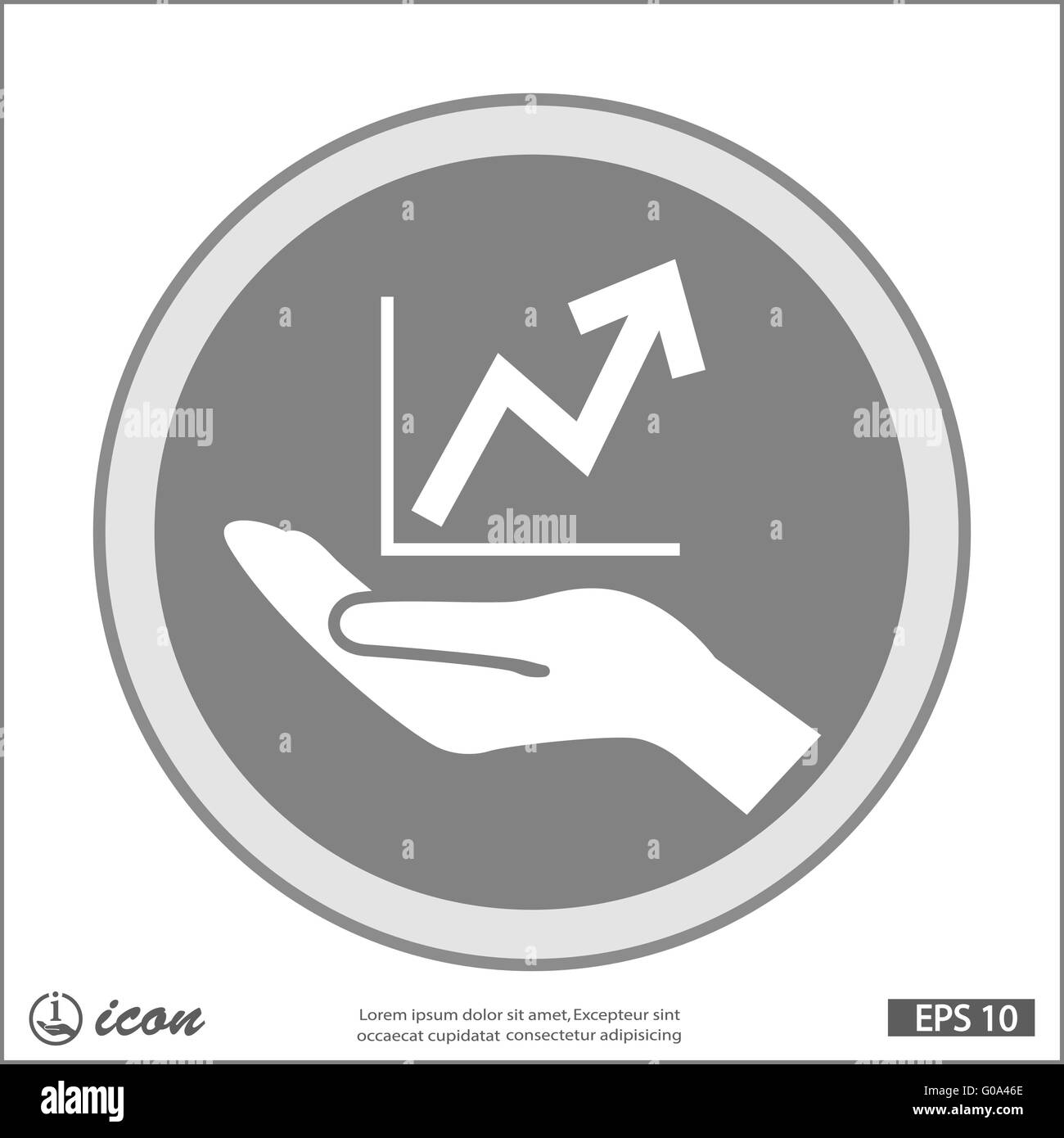 graph in hand icon Stock Vector Image & Art - Alamy