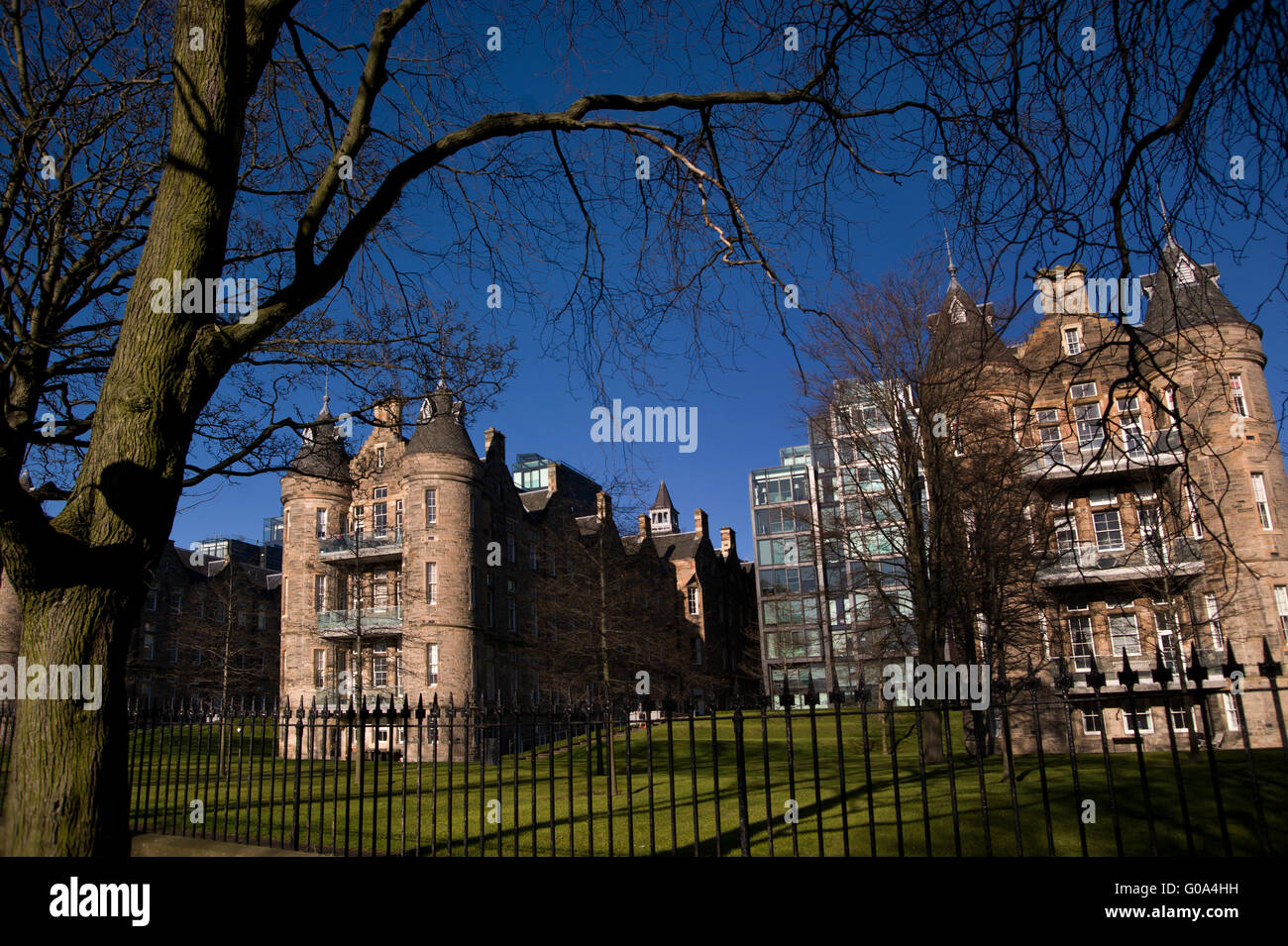 Old residential buildings, The Meadows, Edinburgh Stock Photo Alamy