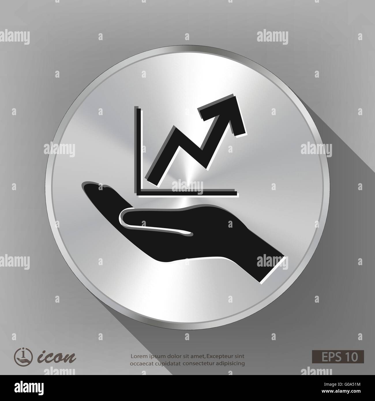 graph in hand icon Stock Vector Image & Art - Alamy