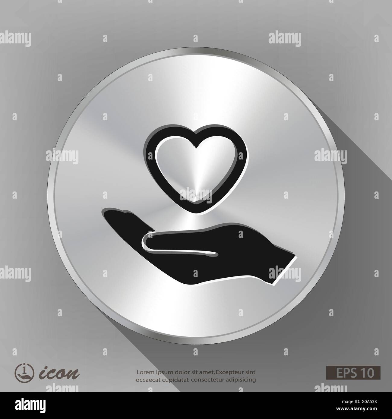 heart in hand icon Stock Vector Image & Art - Alamy