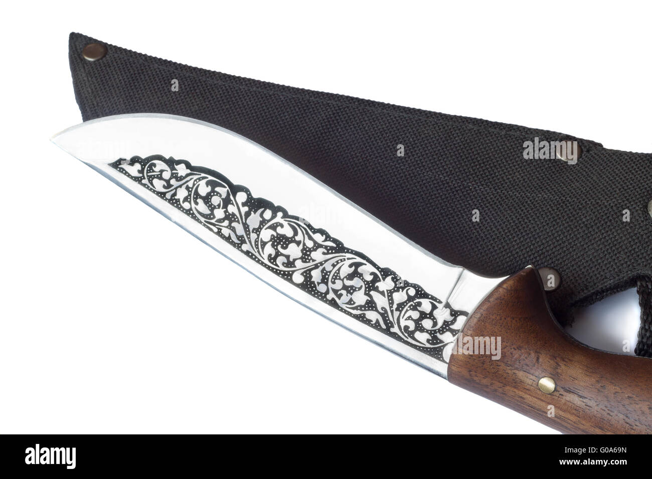 eautiful hunting knife and a case for the knife. Stock Photo