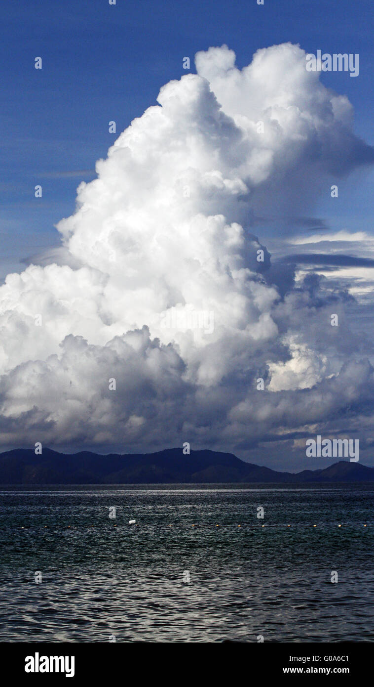 Cloud tower over the sea Stock Photo