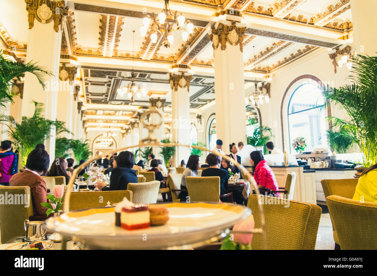 Afternoon High Tea Time at Peninsula Hong Kong Stock Photo - Alamy