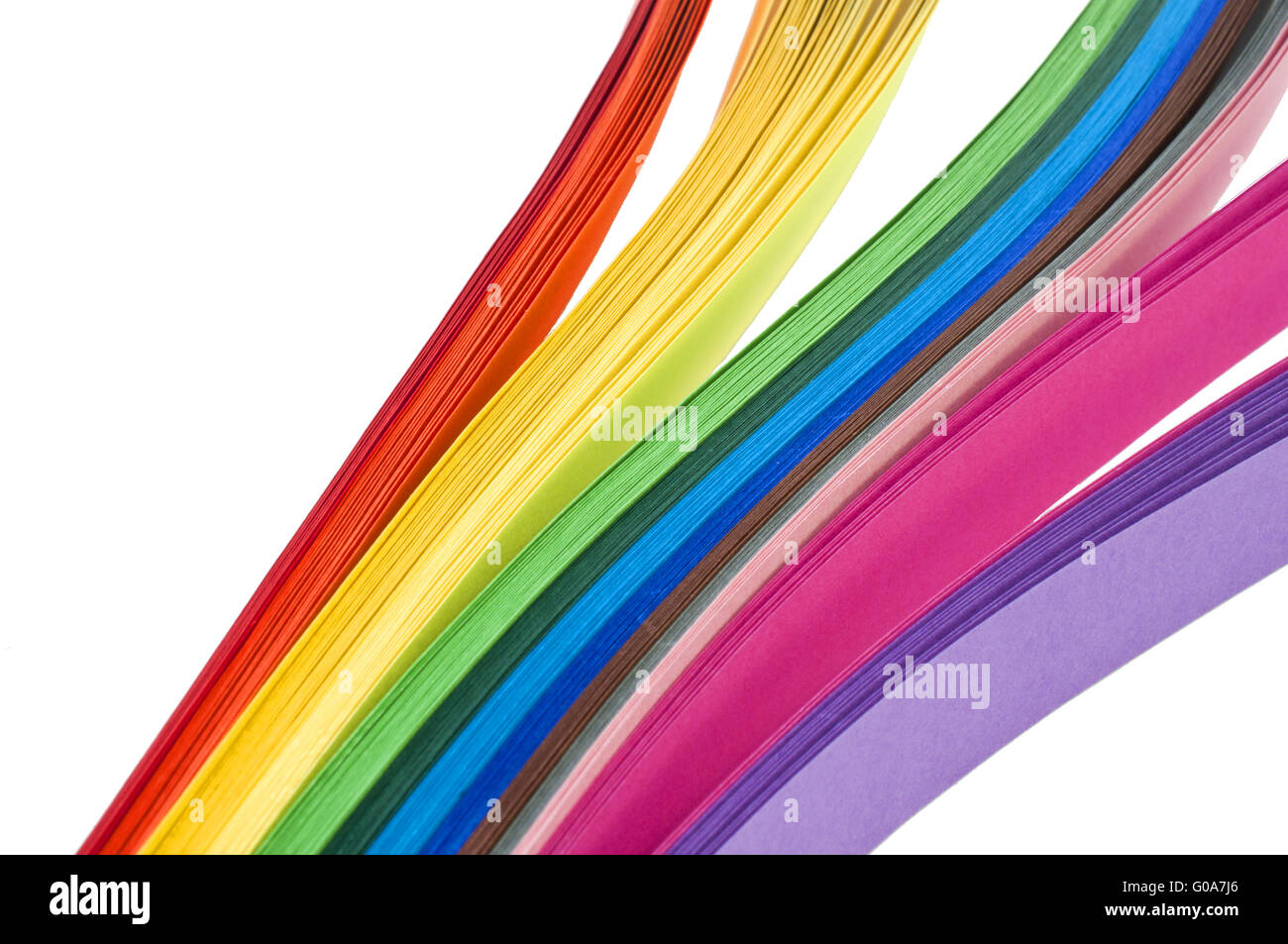 rainbow paper strips Stock Photo