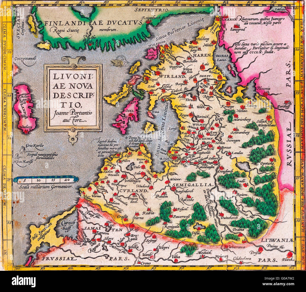 Map of Livonia in 1573.