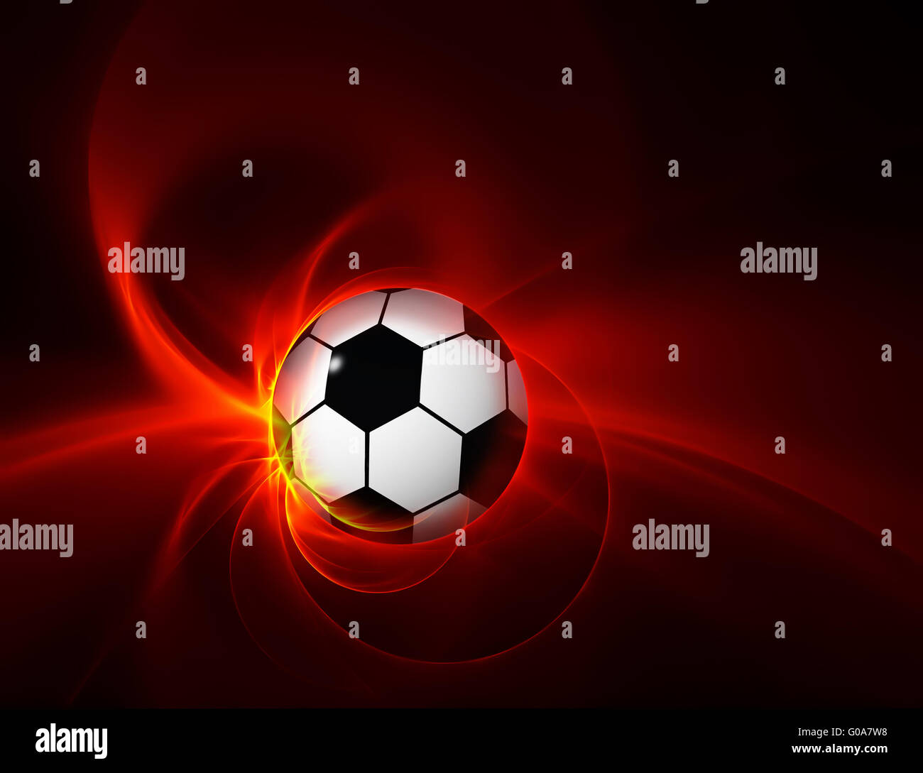 Fiery Soccer Ball Bet Concept Analysis Foto stock 2293061155