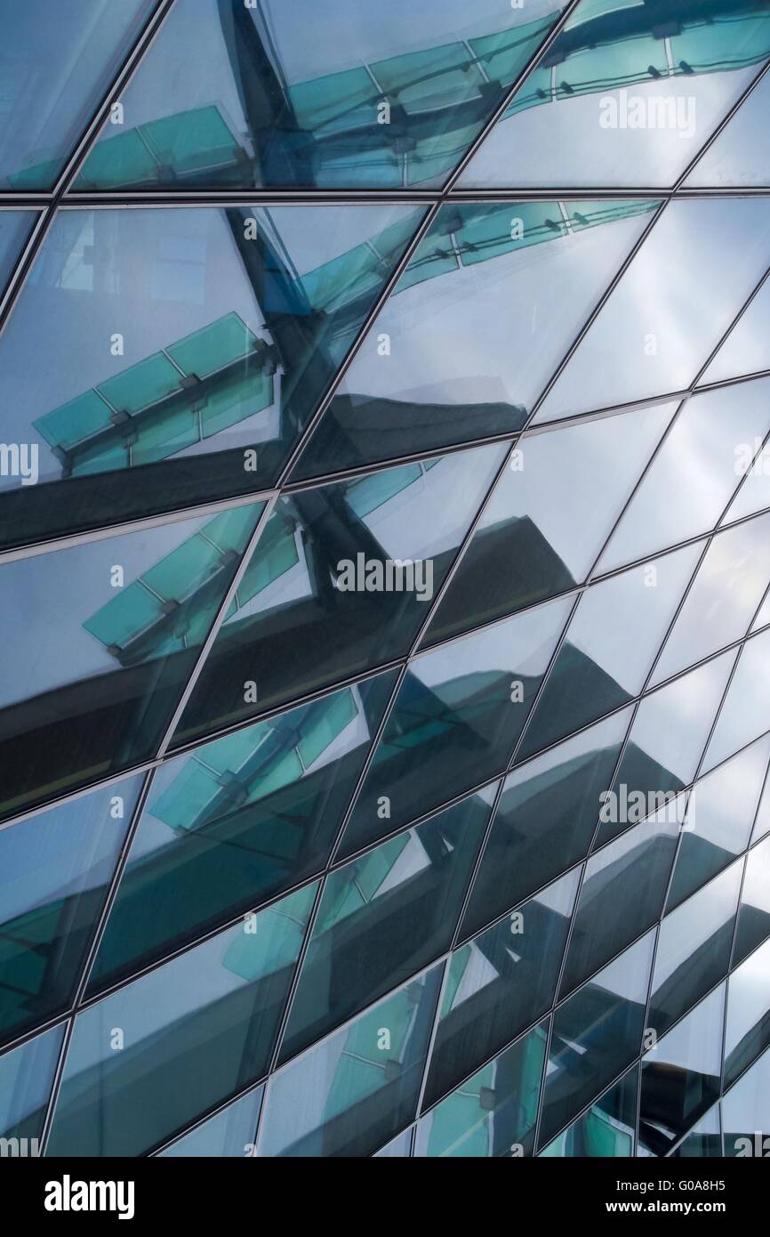 Curved glass facade Stock Photo
