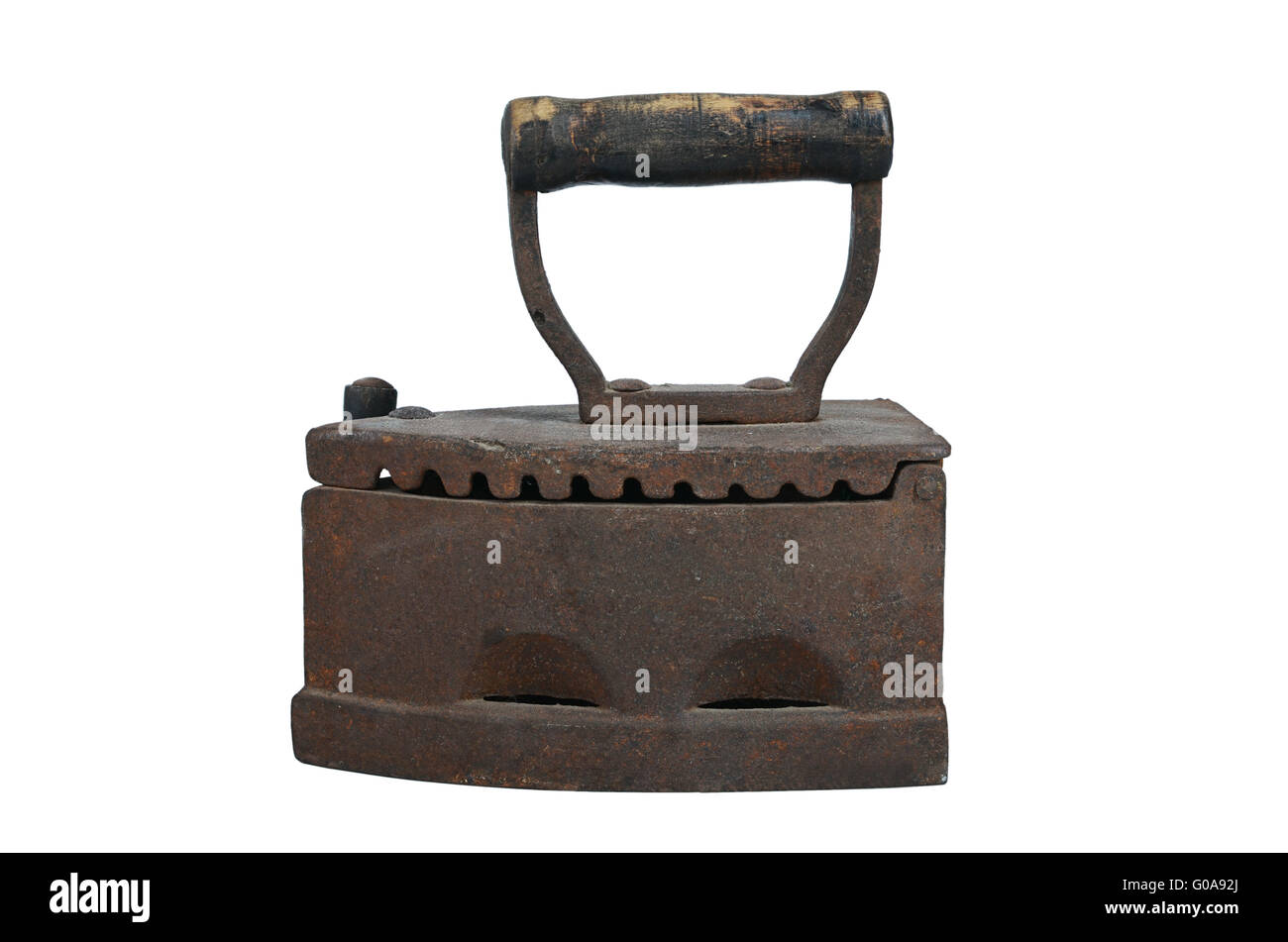 The old rusty iron  isolated on white background Stock Photo