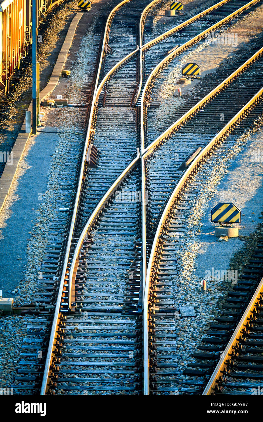 Train tracks Stock Photo
